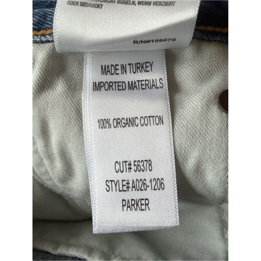 AGOLDE Parker Denim Shorts 25 Blue High Rise Cutoff Distressed Organic Cotton - Picture 6 of 9